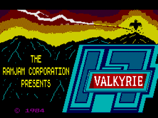 Valkyrie 17 title screen for ZX Spectrum